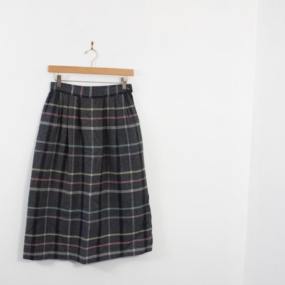 Pendleton Dresses & Skirts - Vintage Pendleton Plaid Wool Skirt Mid Calf